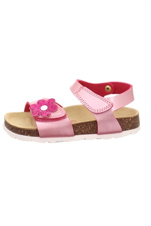 Superfit Mantar Taban Çiçekli Çocuk Sandalet Fuşya