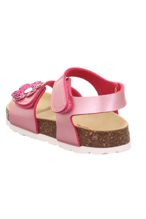 Superfit Mantar Taban Çiçekli Sandalet Fuşya