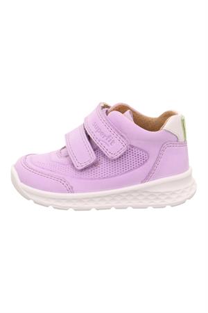 Superft İçi ve Dışı Hakiki Deri Cırtlı Hafif Ayakkabı Lila