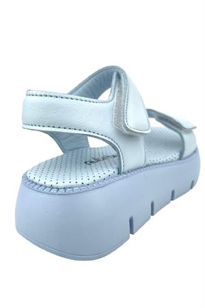 Top Level Hakiki Deri Çocuk Sandalet Mavi