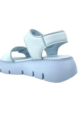 Top Level Hakiki Deri Çocuk Sandalet Mavi