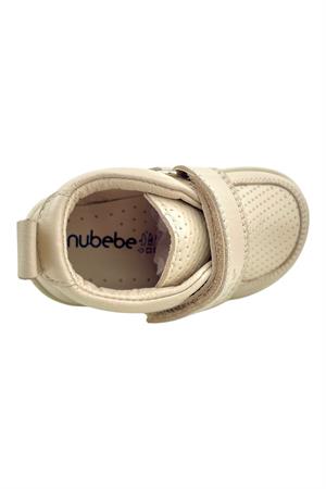 Zamansız Çocuk Ayakkabısı Cırtlı ve Gerçek Deri Bej
