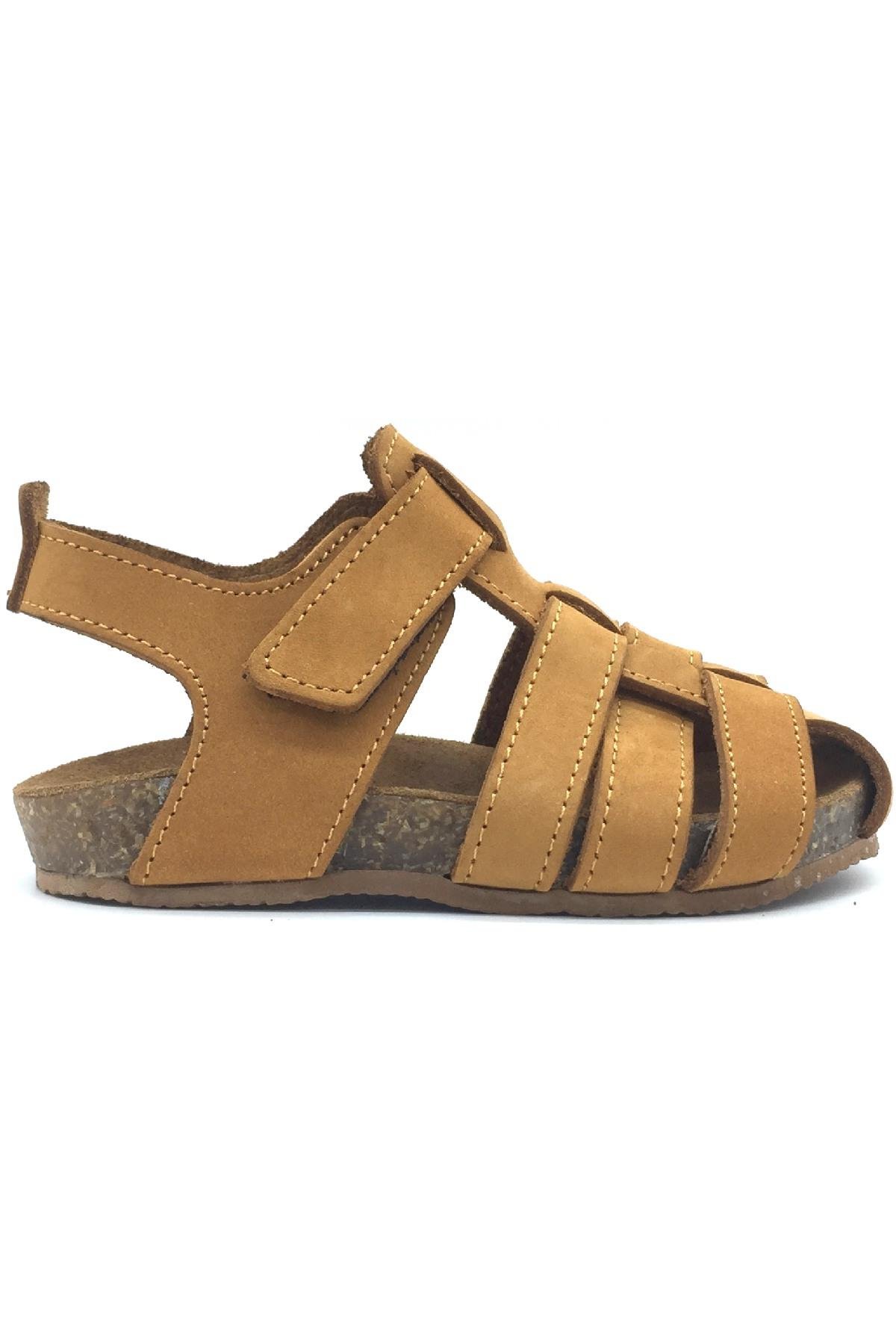 Işıklı Taban Örgülü Erkek Çocuk Sandalet Cat Nubuk