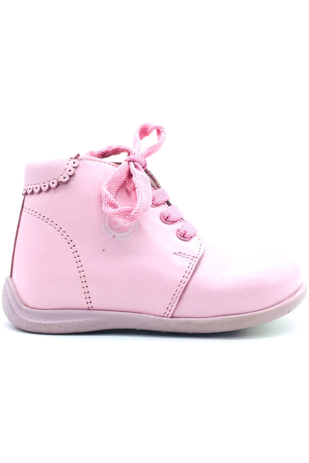 Kışlık Bağcıklı İlk Adım Botu  Pembe