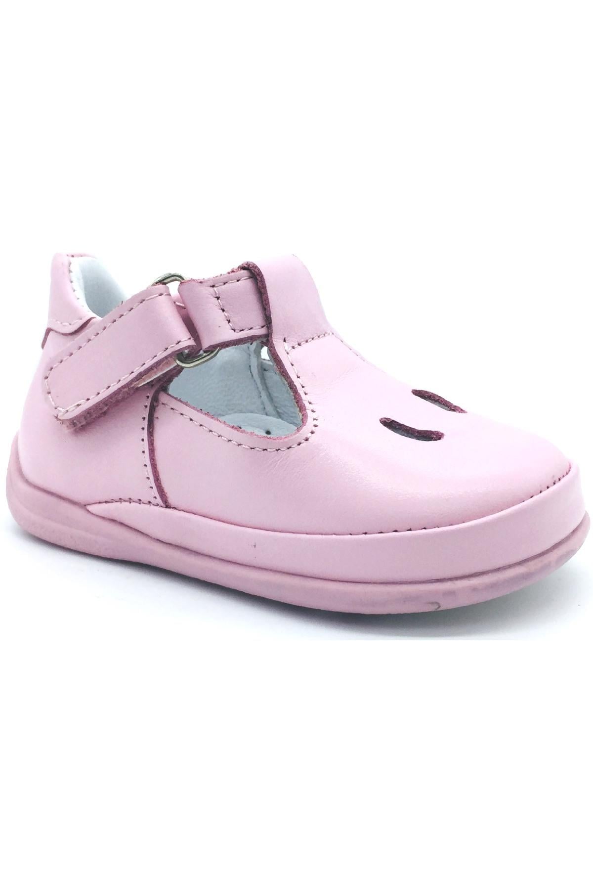 Kız Bebek Fasülye Modeli İlk Adım Ayakkabısı  Pembe