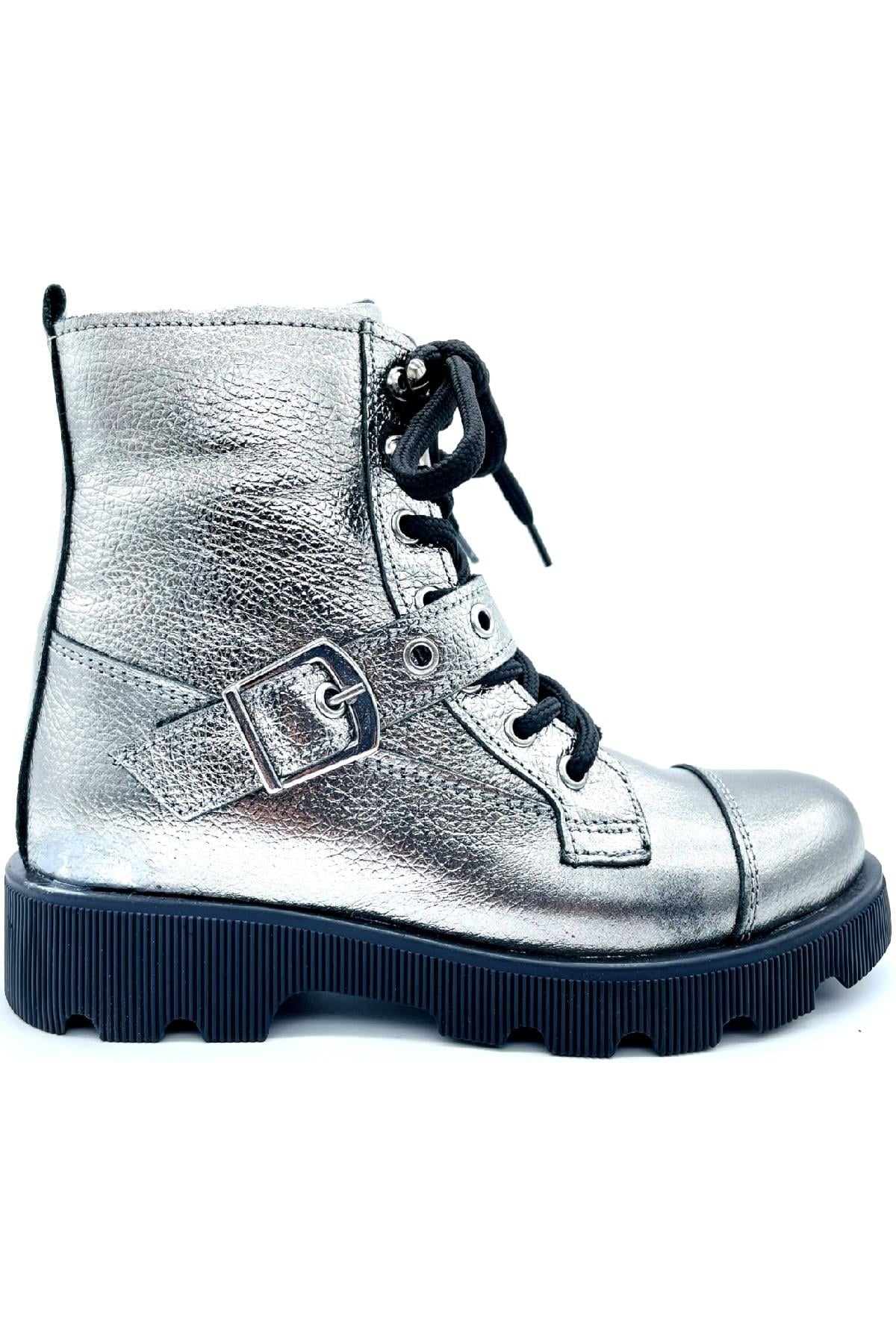 Kız Çocuk Postal Bağcıklı Bot Platin