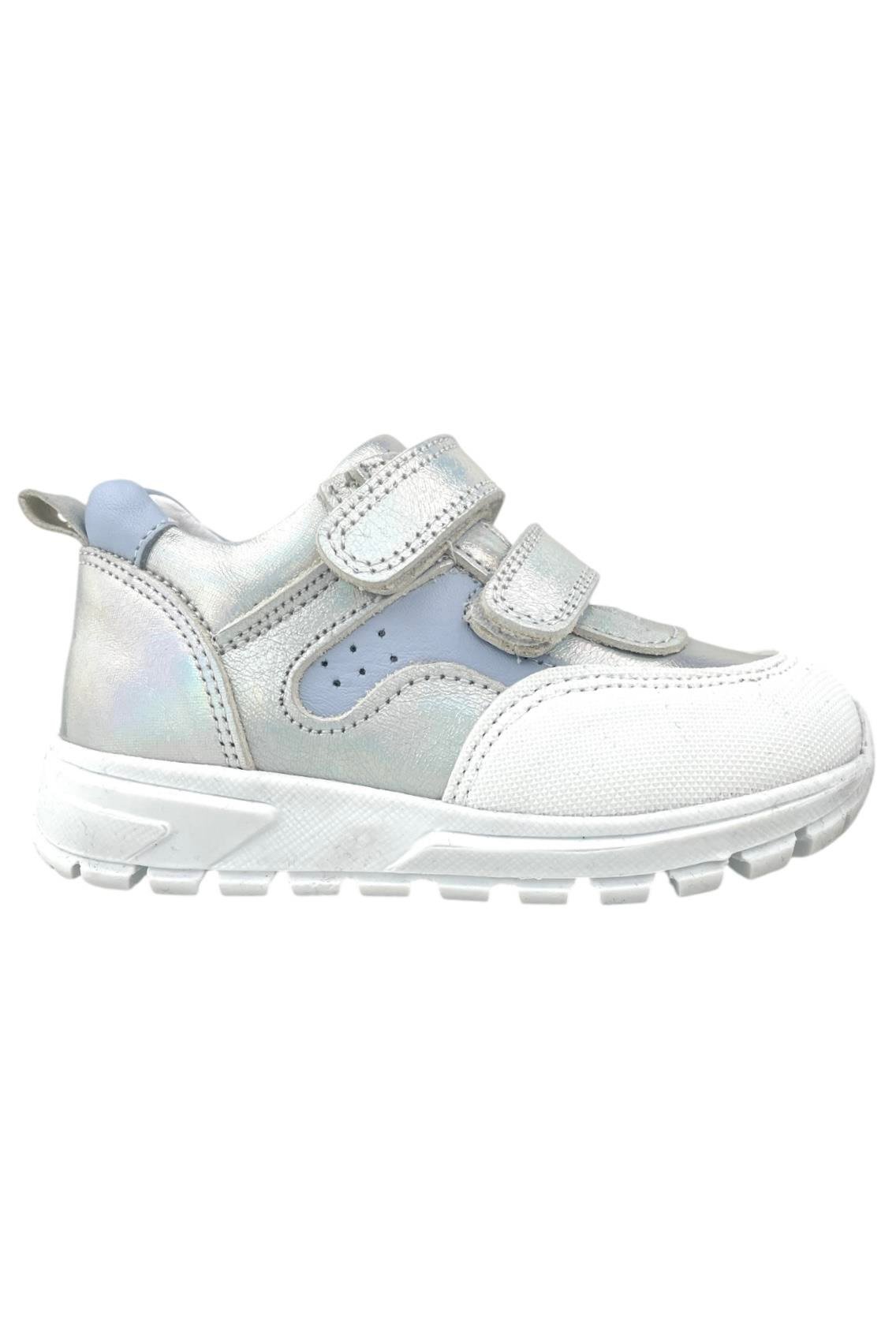 Marmara Çift Cırtlı Deri Geniş Kalıp Ayakkabı Gümüş