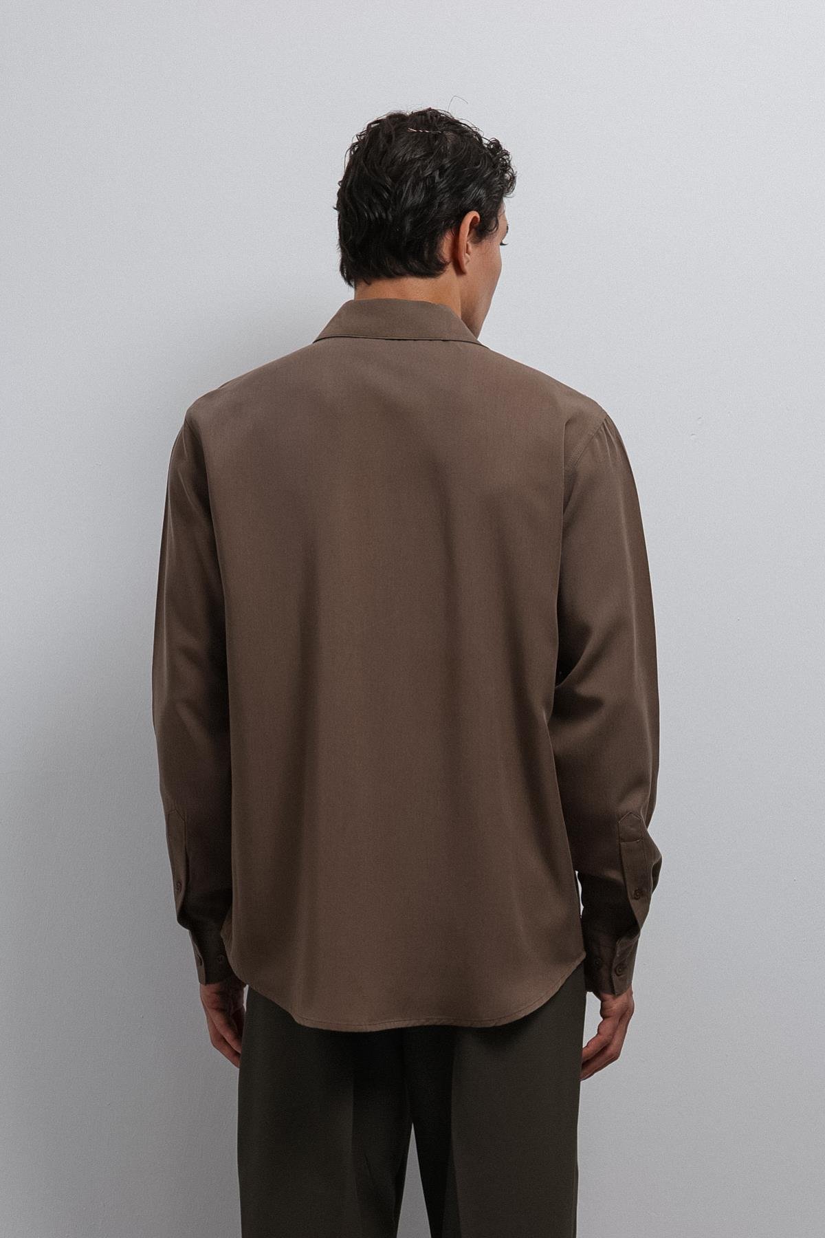 Antioch Açık Kahve Teknik Regular Fit Erkek Gömlek