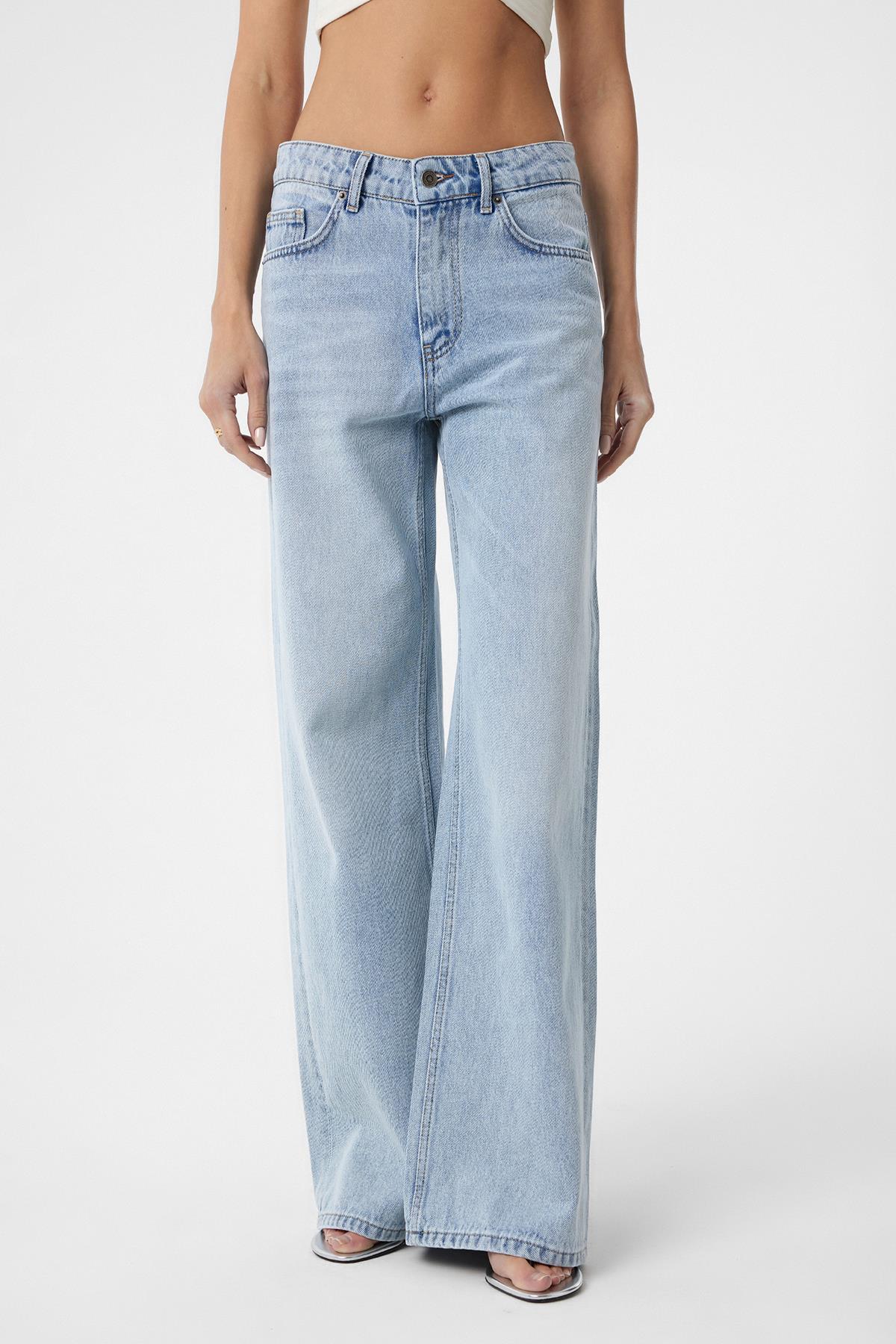 Antioch Açık Mavi Yüksek Bel Kadın Jean