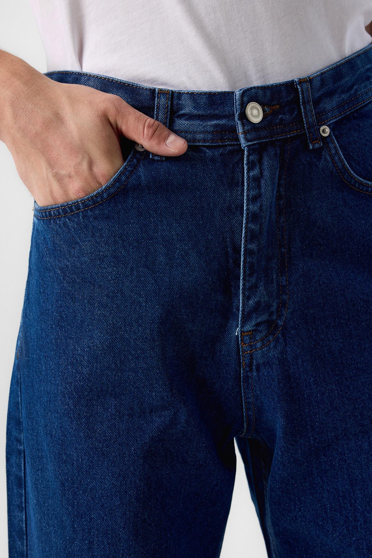 Antioch Açık Mavi Yüksek Bel Regular Fit Erkek Kot Pantolon