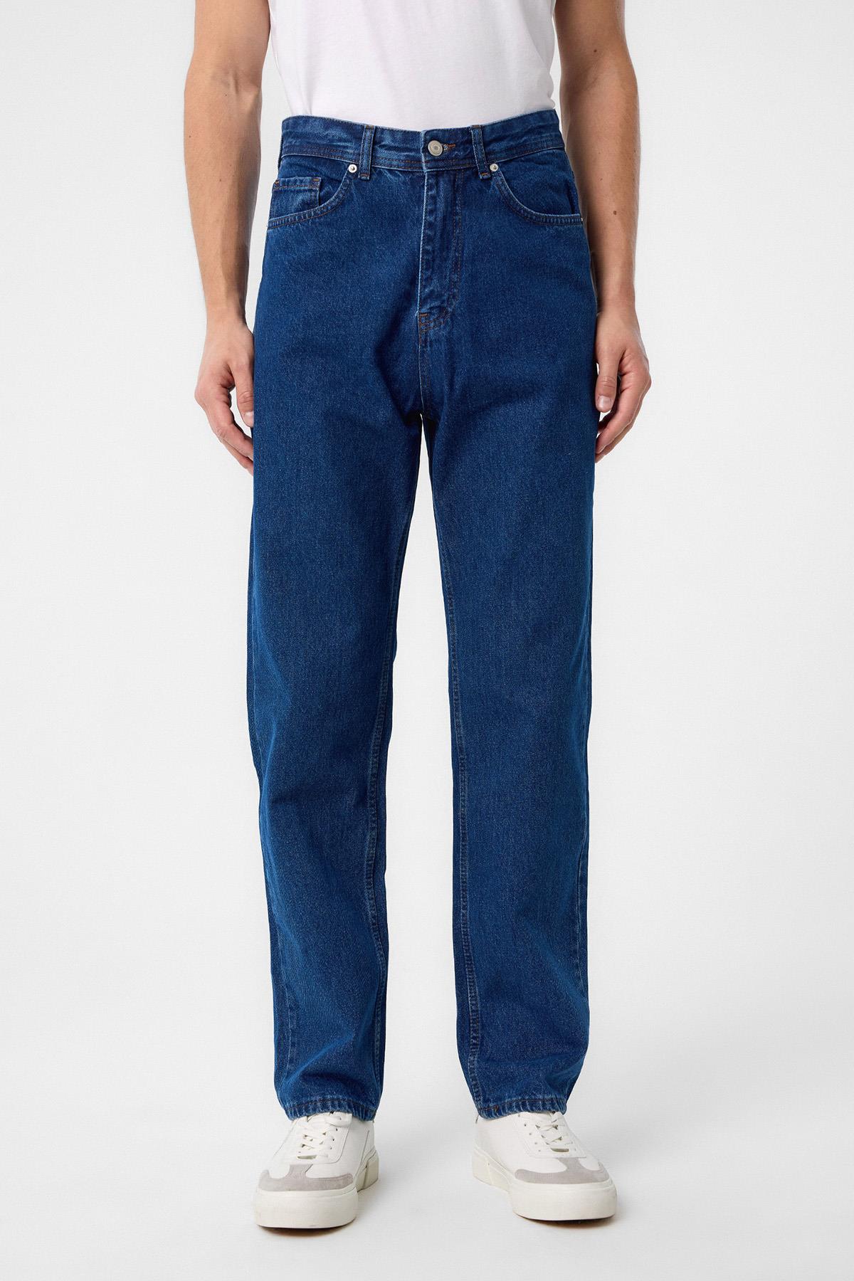 Antioch Açık Mavi Yüksek Bel Regular Fit Erkek Kot Pantolon