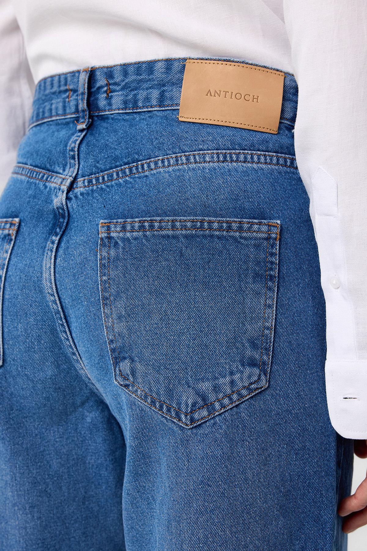 Antioch Açık Mavi Yüksek Bel Relaxed Fit Erkek Kot Pantolon