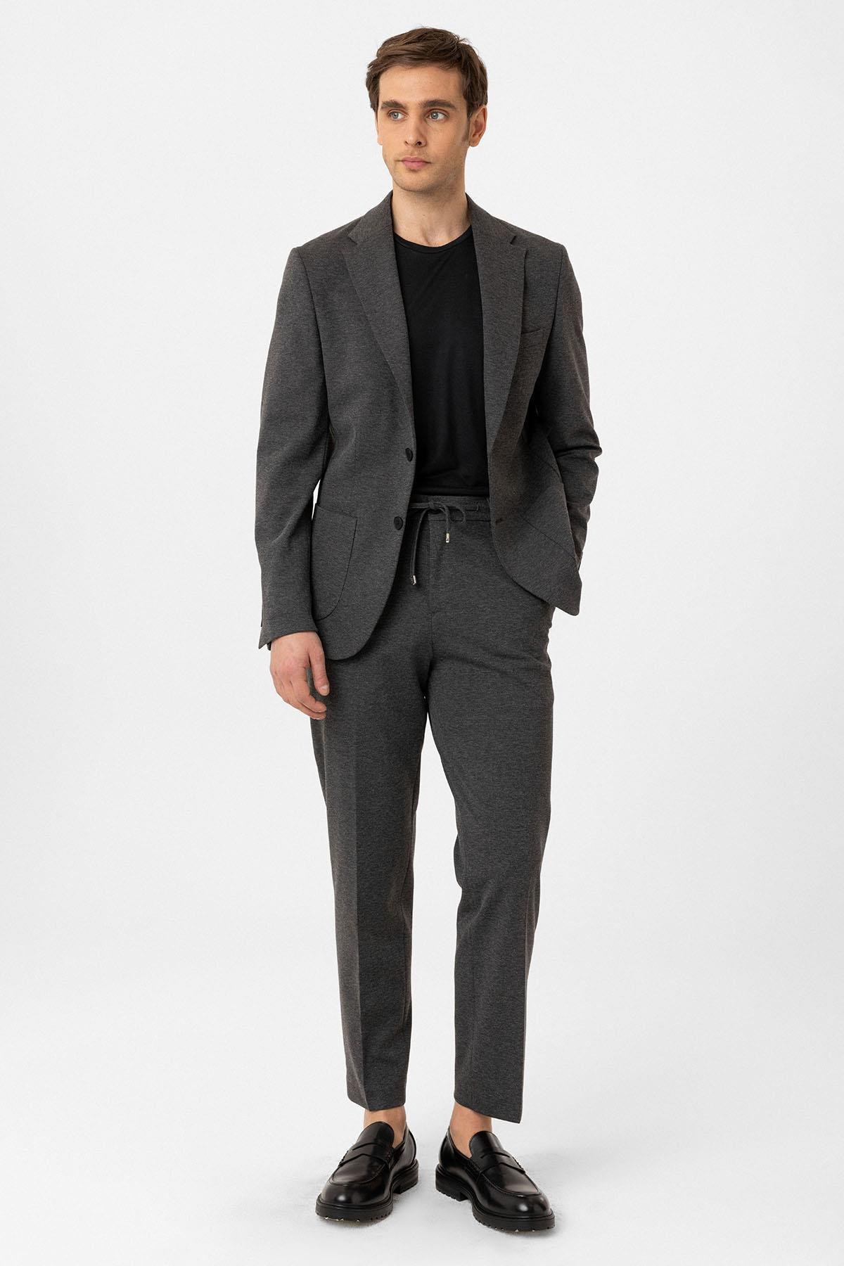Antioch Antrasit Slim Fit Comfort Erkek Takım