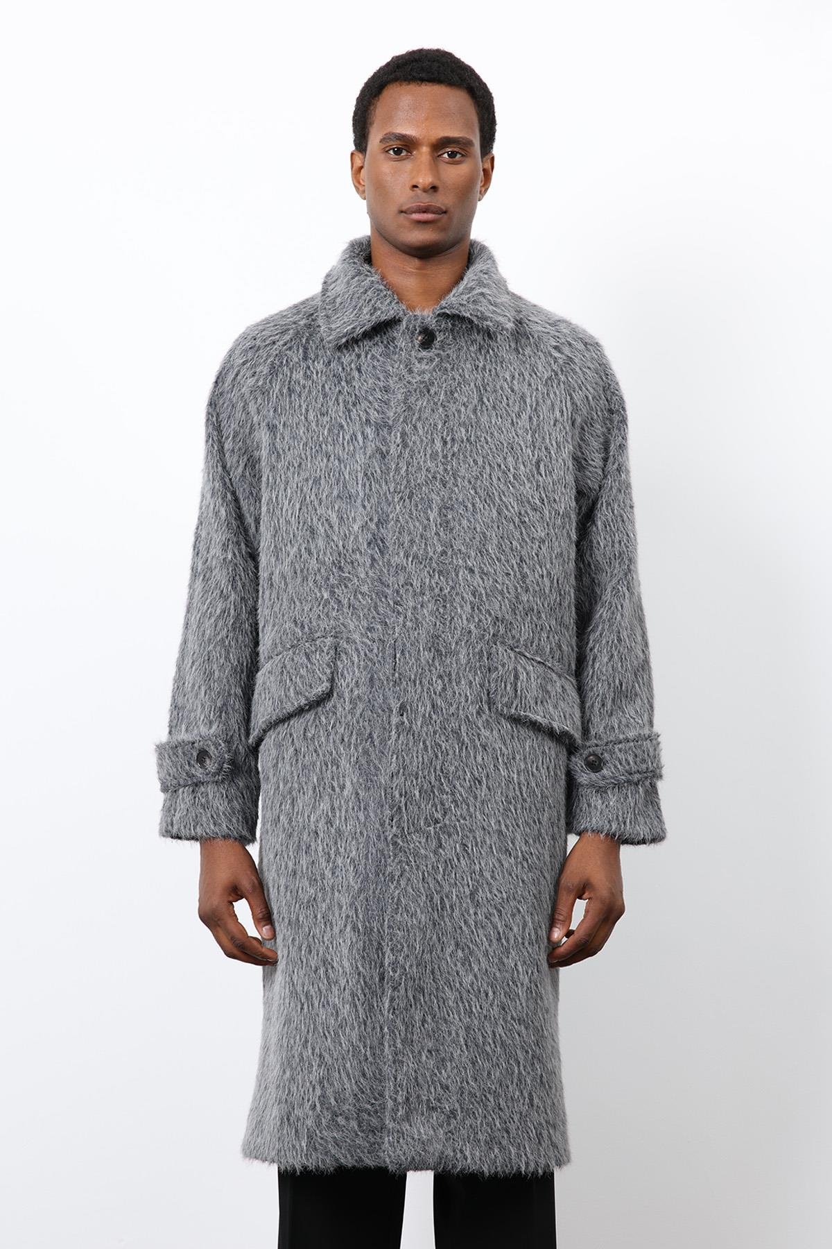 Antioch Antrasit Suni Kürk Erkek Kaban