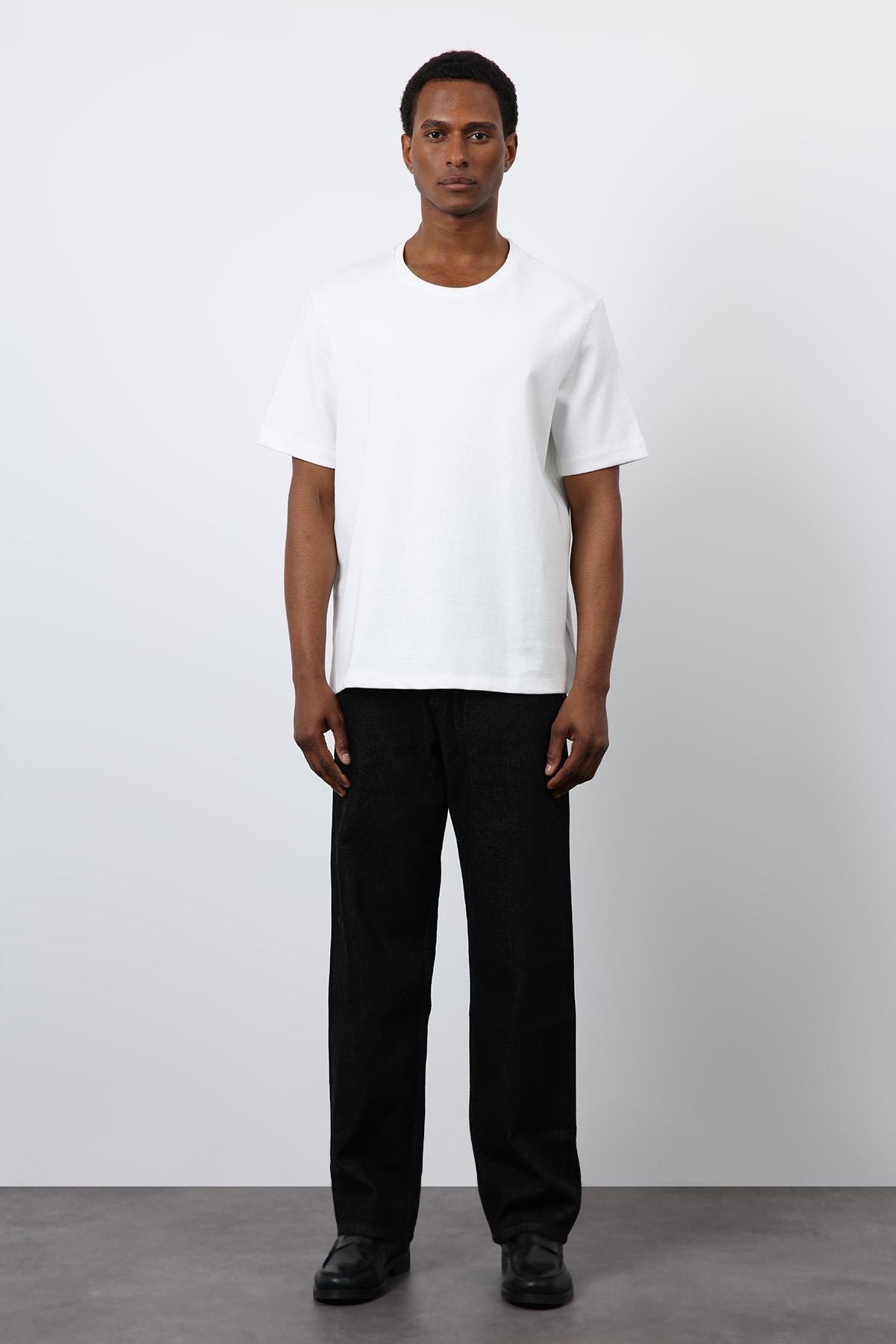 Antioch Ekru Regular Fit Basic Erkek T-Shirt