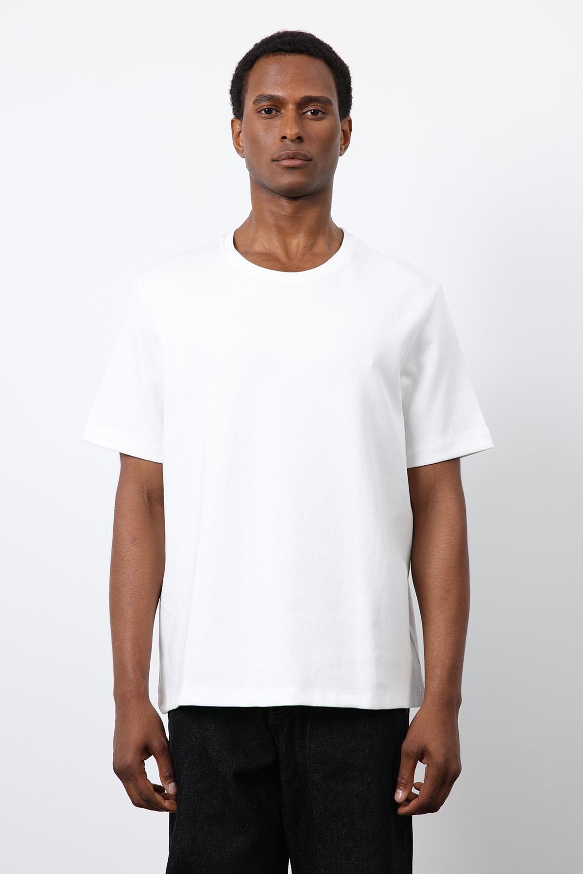 Antioch Ekru Regular Fit Basic Erkek T-Shirt