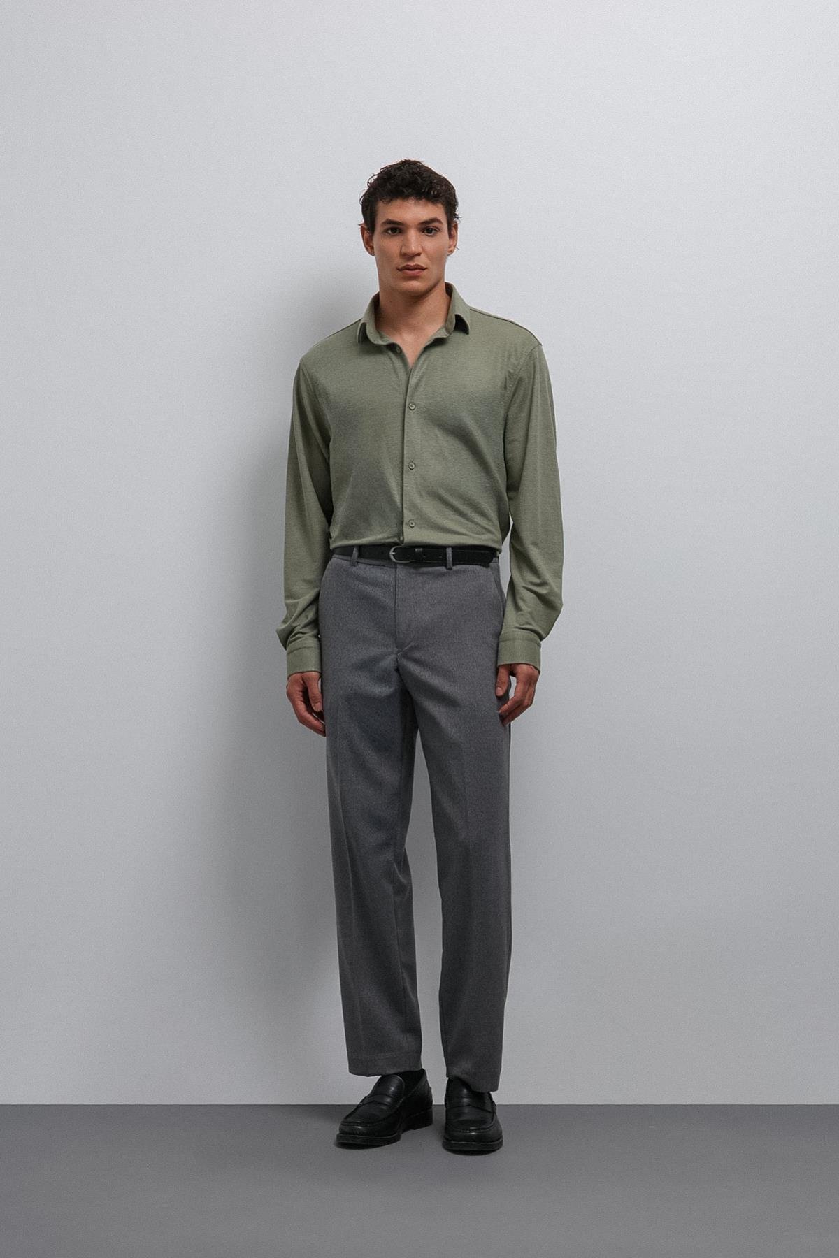 Antioch Gri Tapered Fit Erkek Pantolon