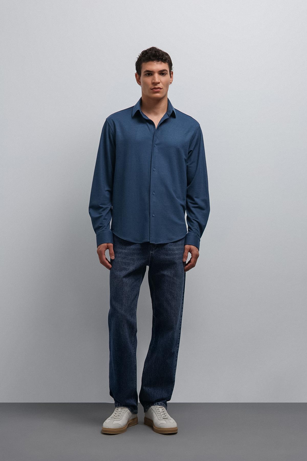 Antioch İndigo Relax Fit Erkek Gömlek
