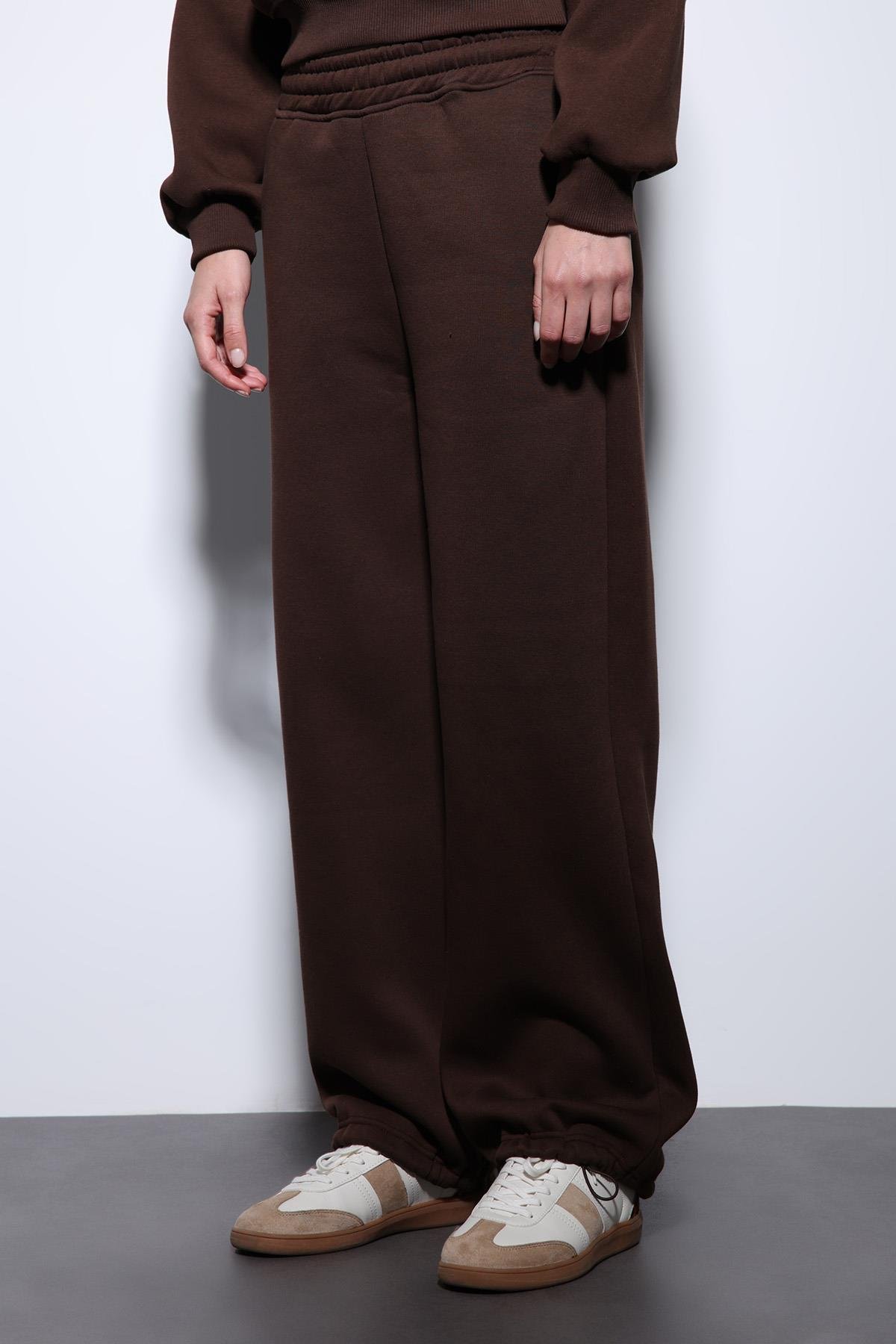 Antioch Kahve Basic Ayarlanabilir Paça Kadın Eşofman Altı