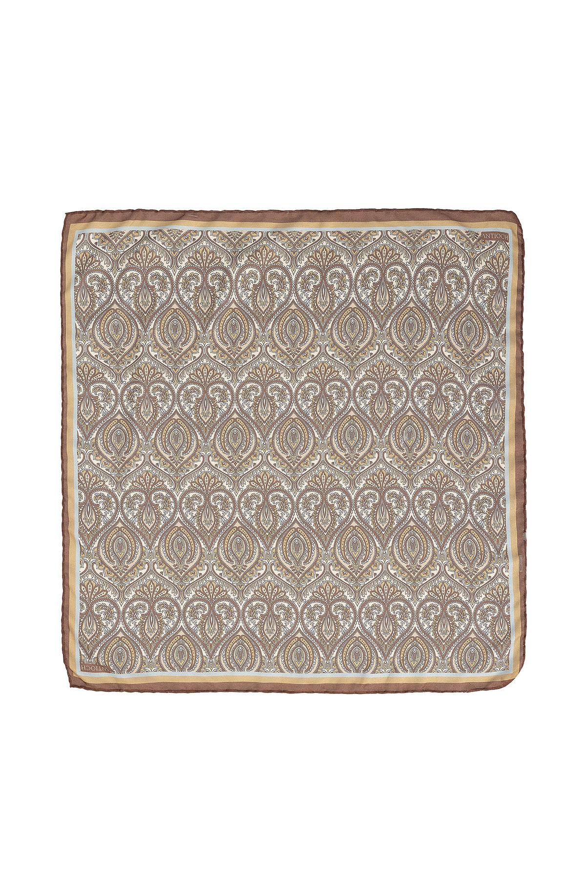 Antioch Kahve Desenli Fular