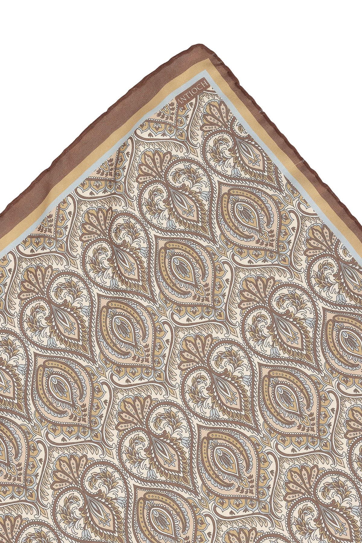 Antioch Kahve Desenli Fular