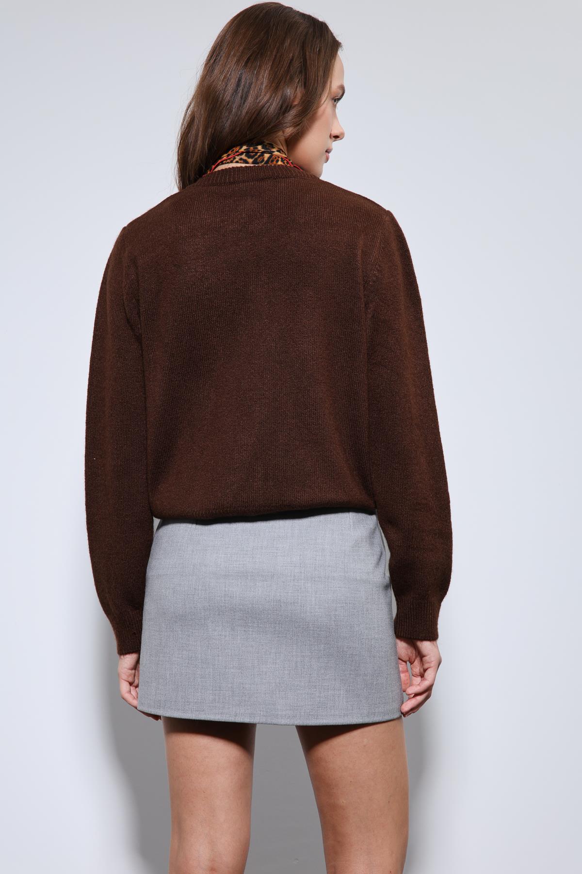 Antioch Kahve Yumuşak Dokulu Hırka