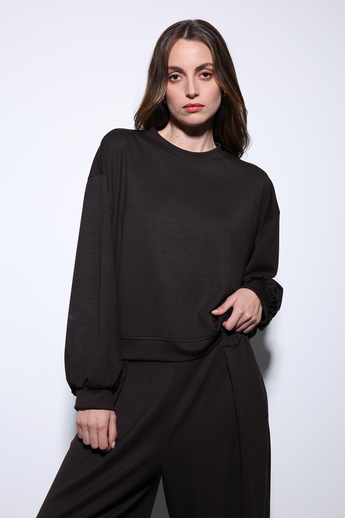 Antioch Koyu Kahve Geniş Paça Relaxed Kadın Takım