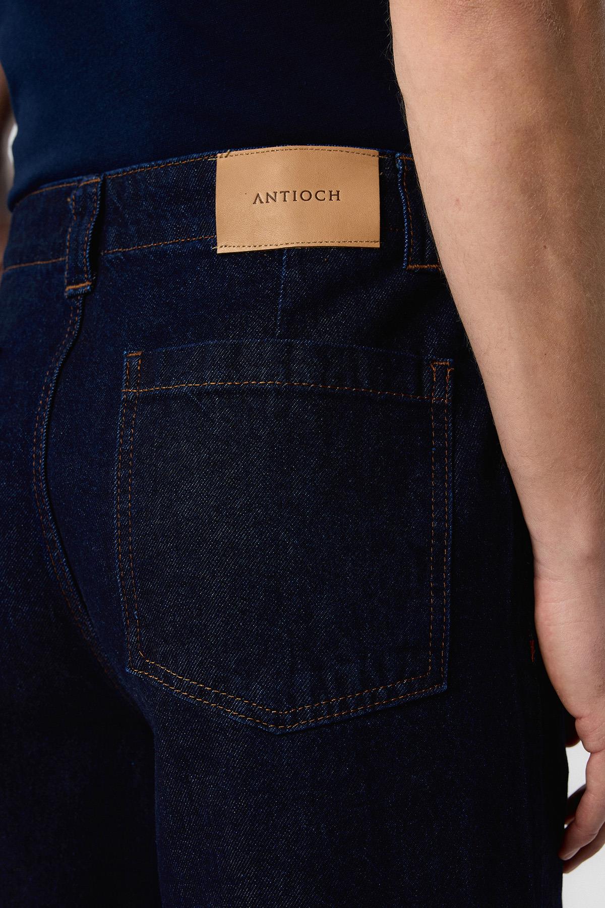Antioch Koyu Lacivert Relaxed Fit Erkek Kot Pantolon