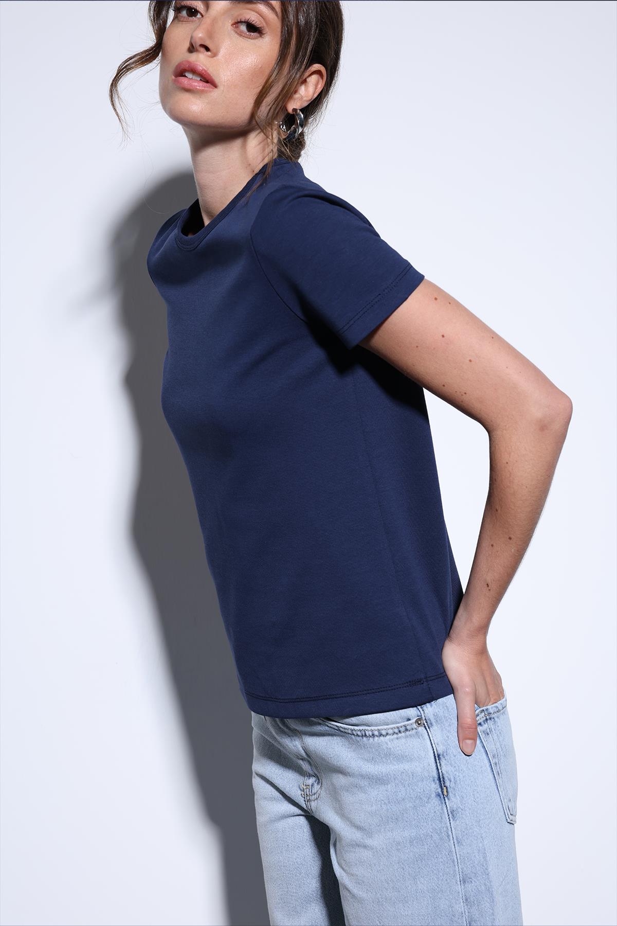 Antioch Lacivert Basic Kadın T-Shirt