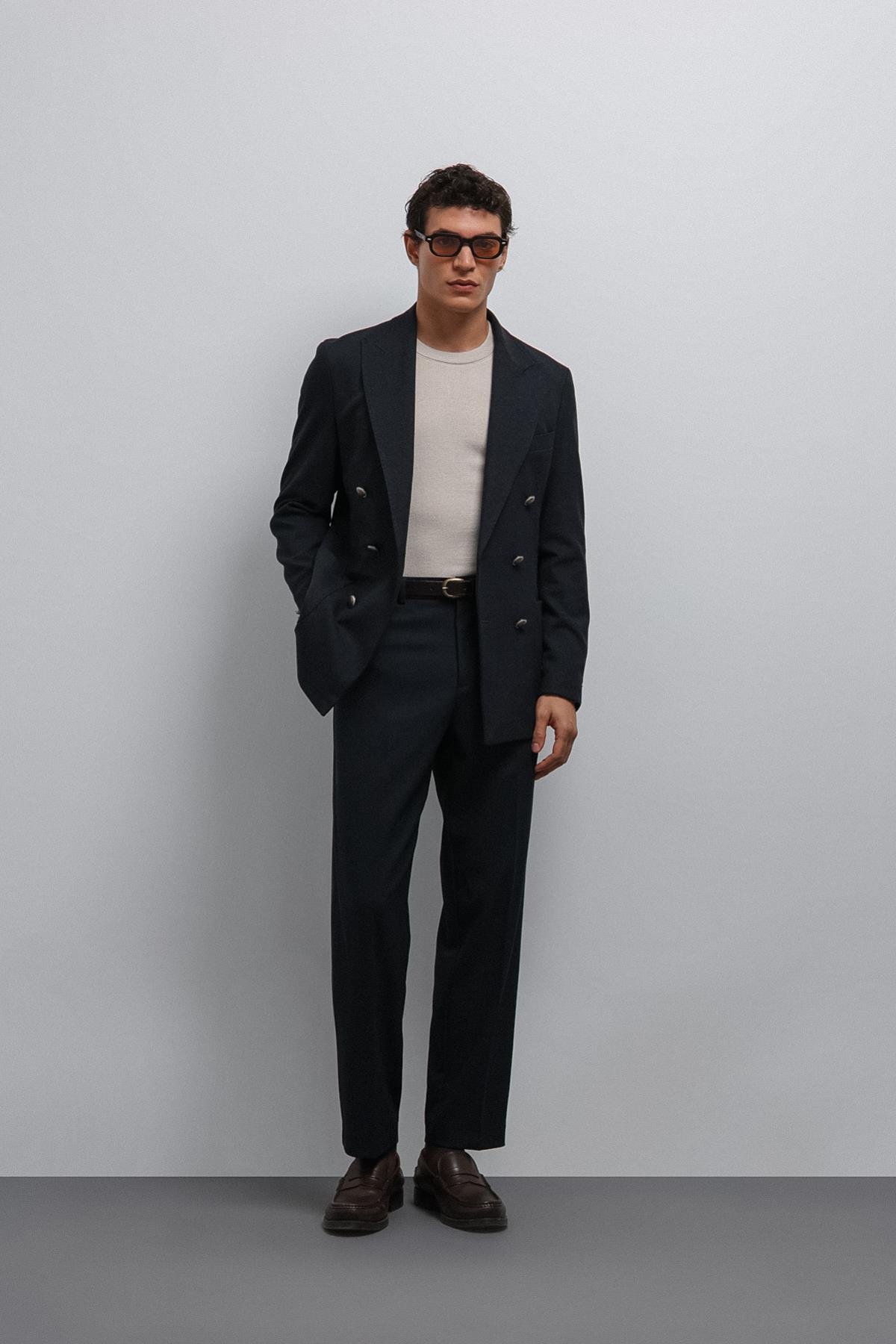 Antioch Lacivert Tapered Fit Erkek Pantolon