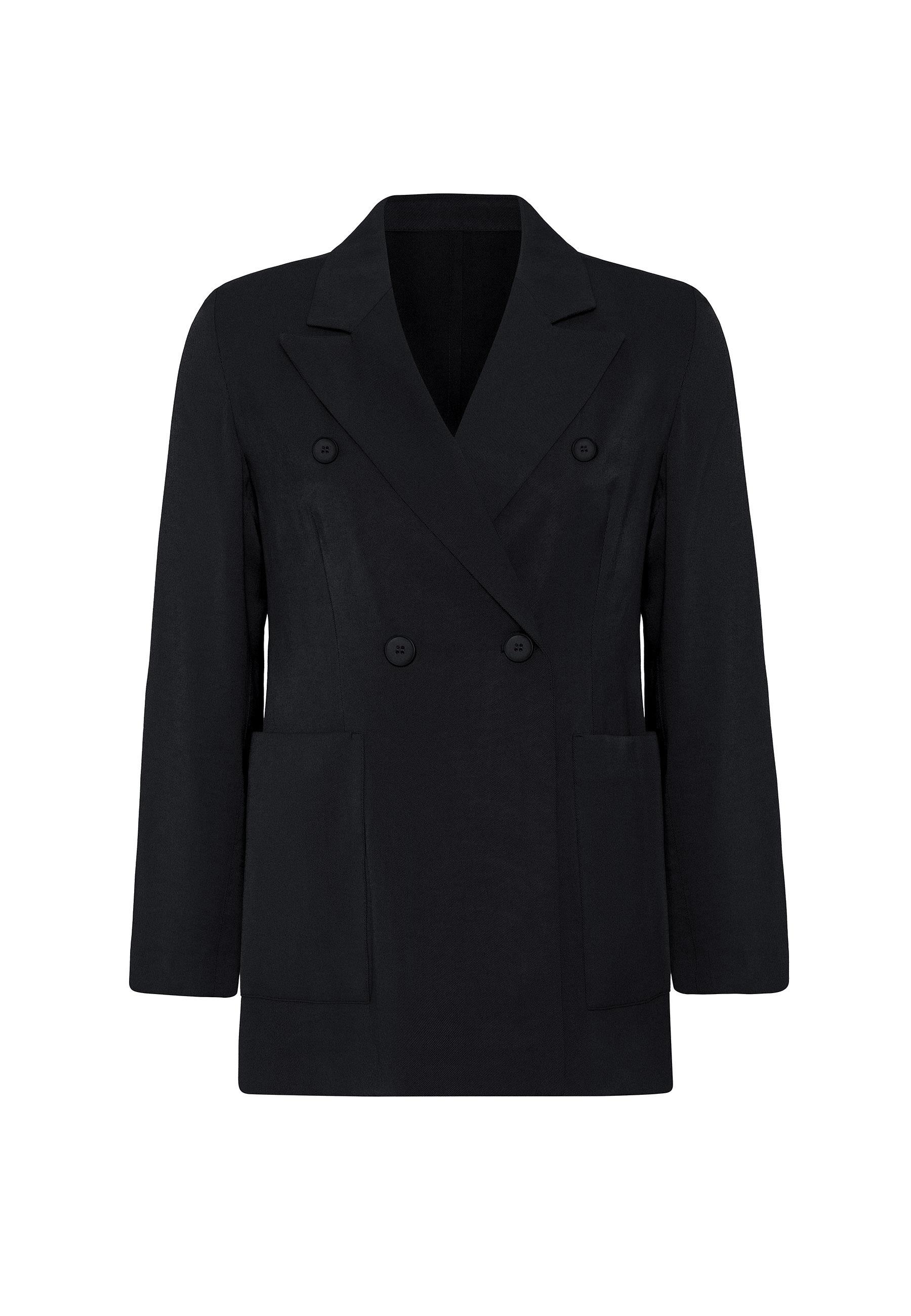 Antioch Siyah Kruvaze Kadın Blazer Ceket