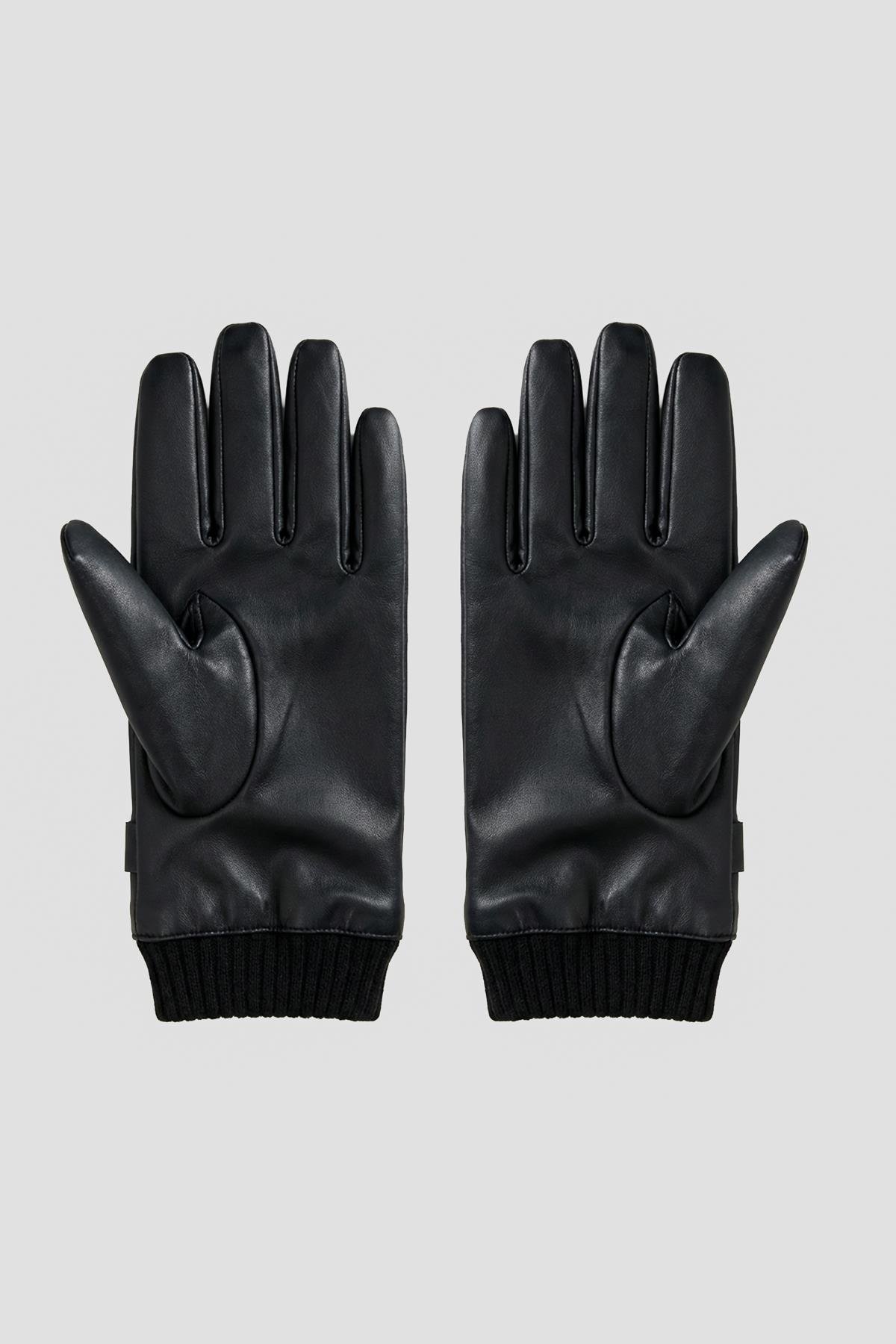 Antioch Siyah Lastikli Suni Deri Eldiven