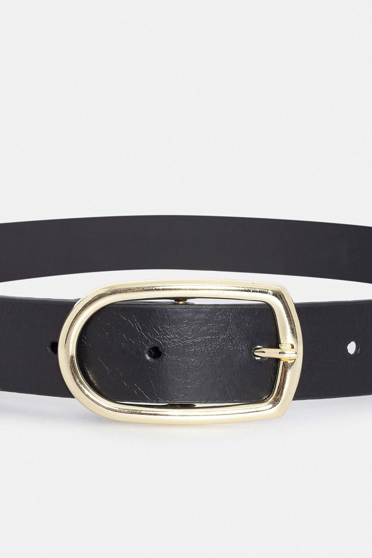 Antioch Siyah Suni Deri Kadın Kemer