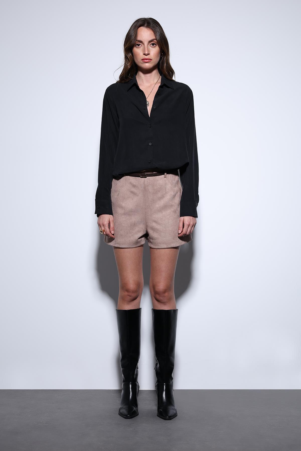 Antioch Siyah Premium Kadın Gömlek