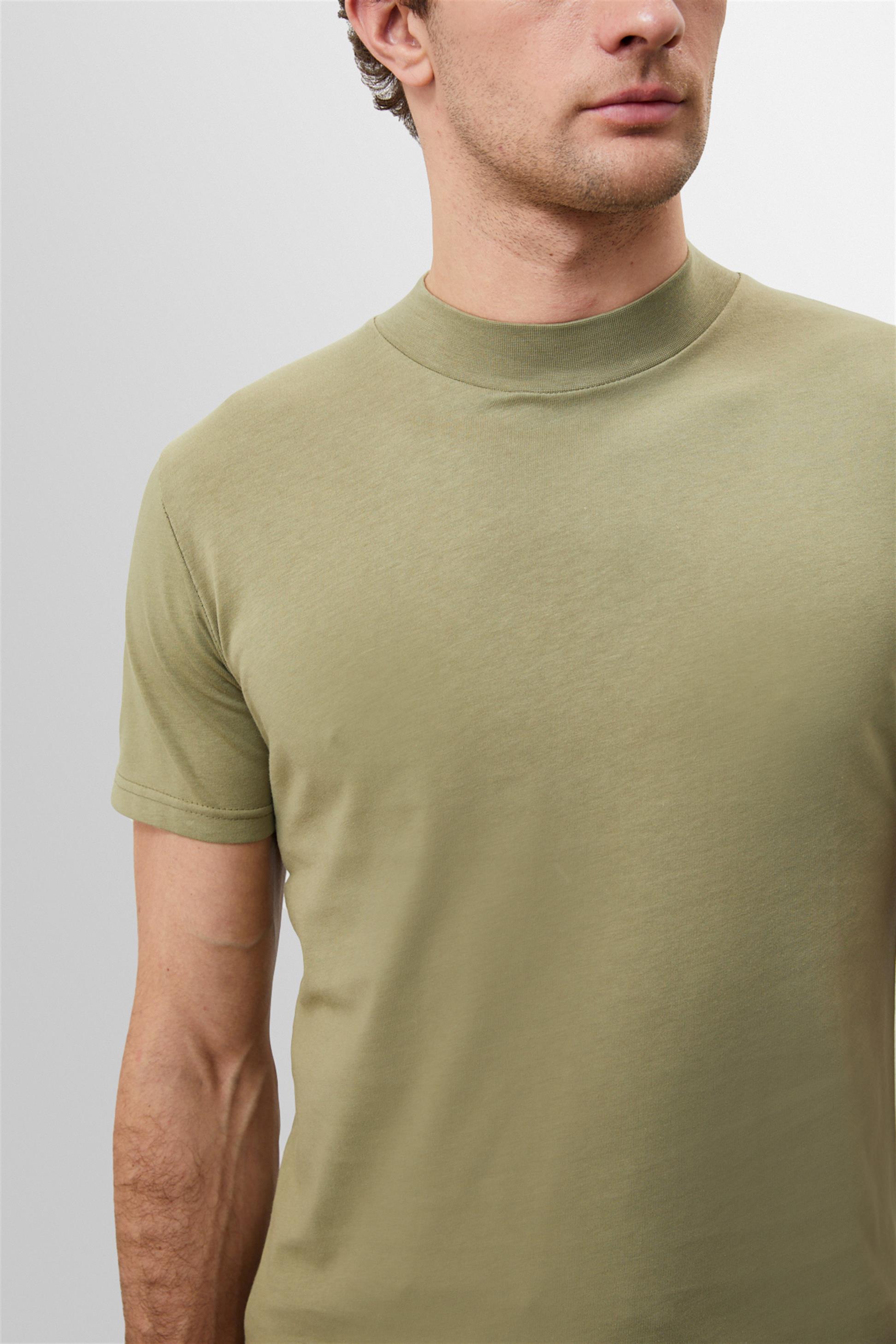 Antioch Açık Haki Slim Fit Basic T-Shirt