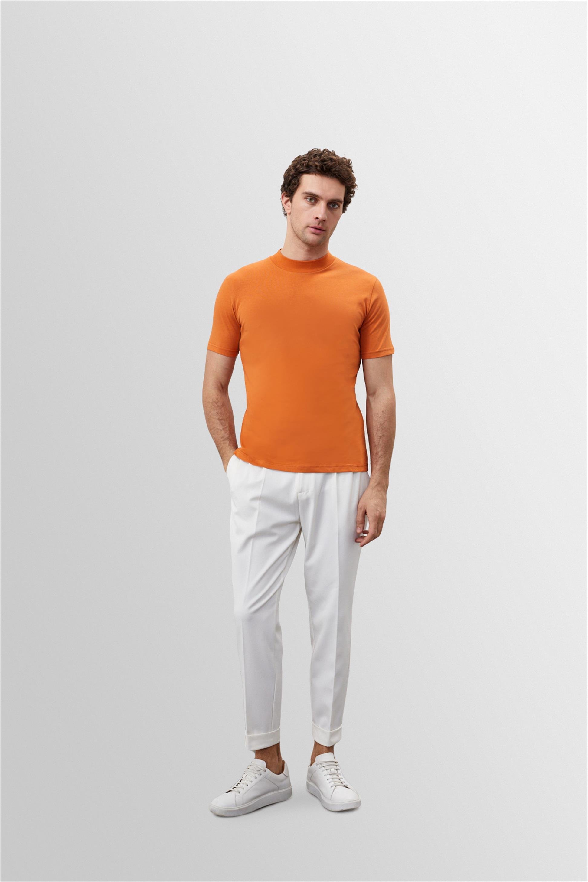 Antioch Oranj Slim Fit Basic T-Shirt