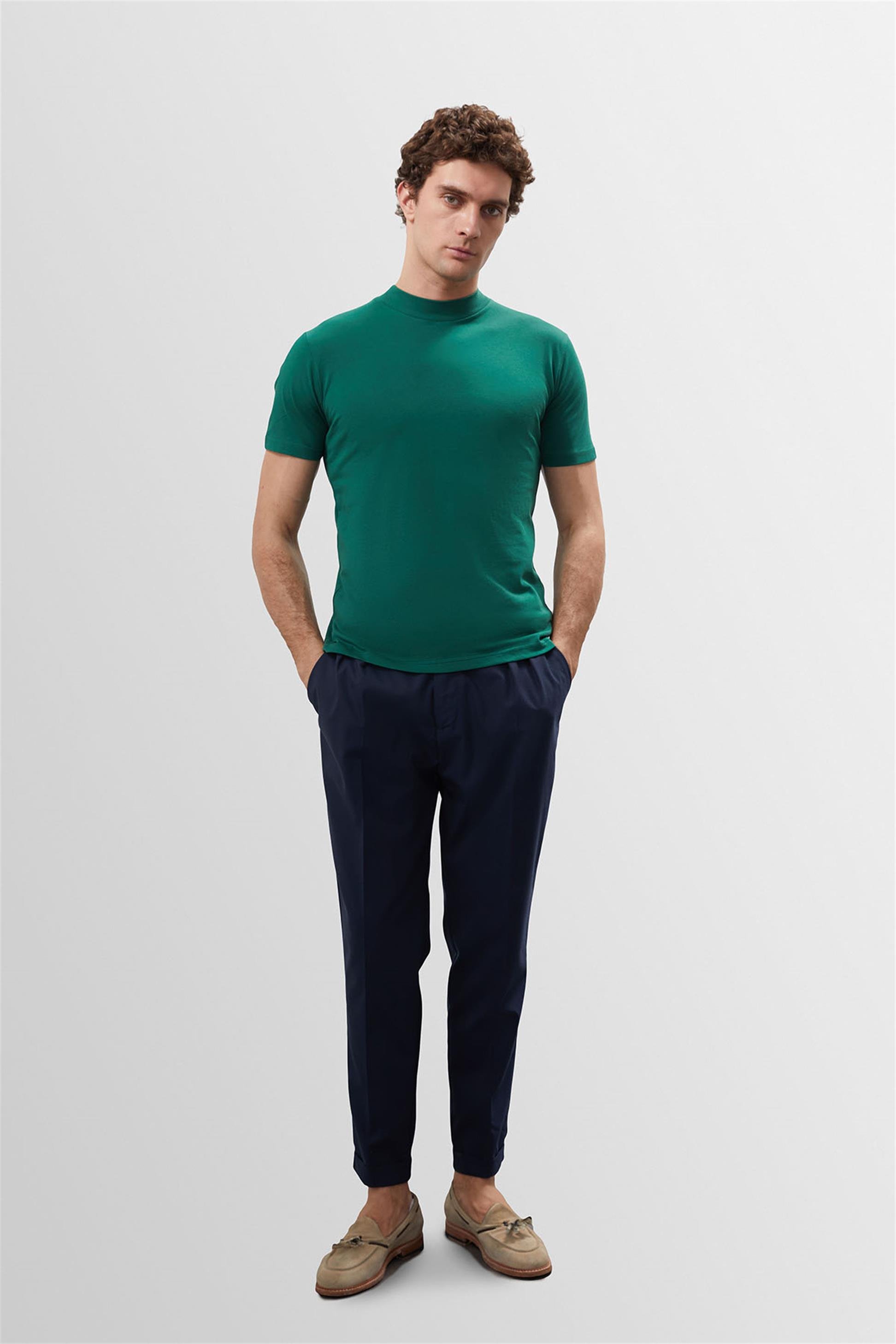 Antioch Ördek Yeşili Slim Fit Basic T-Shirt