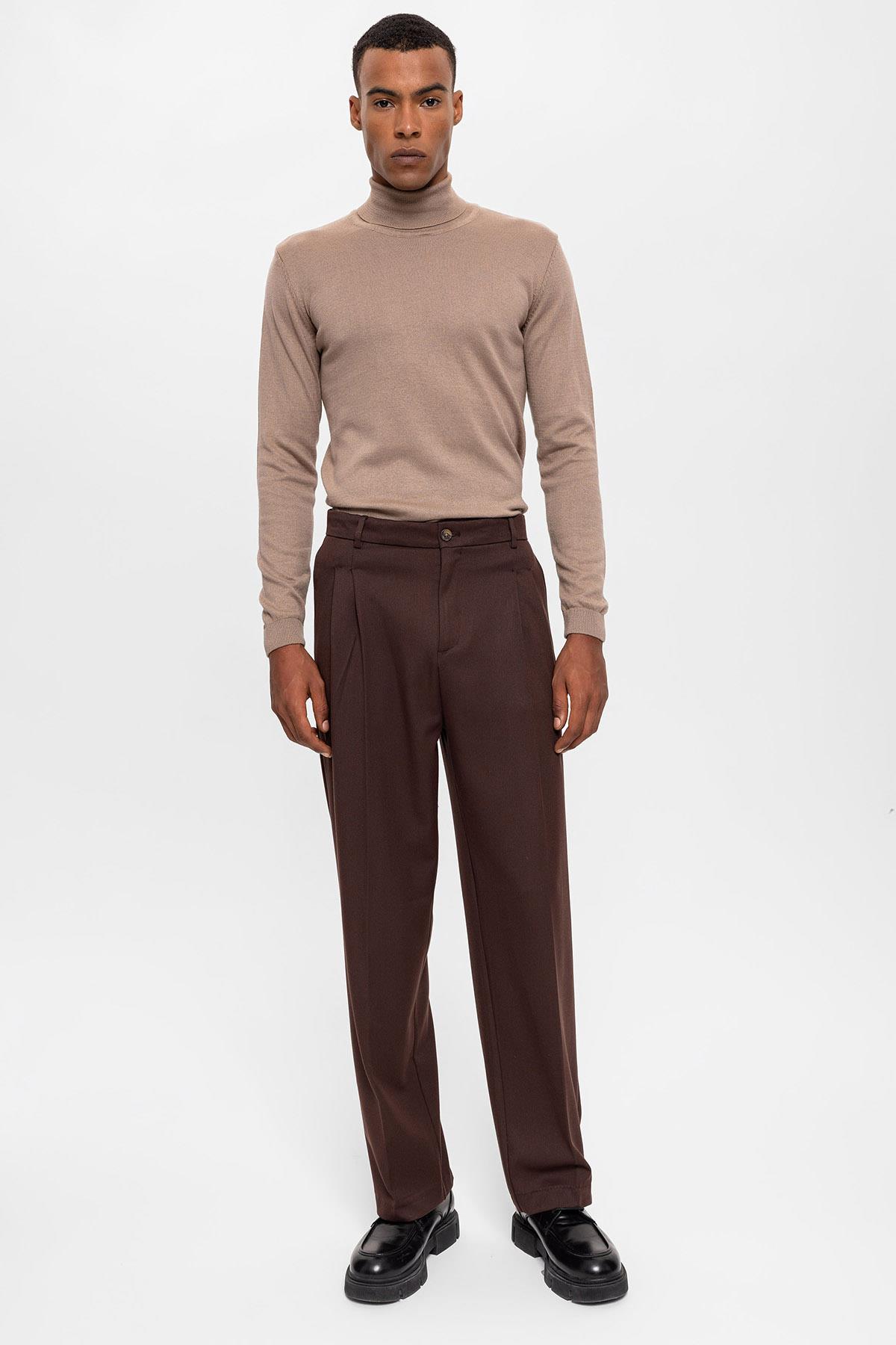 Antioch Vizon Tam Boğazlı Erkek Triko