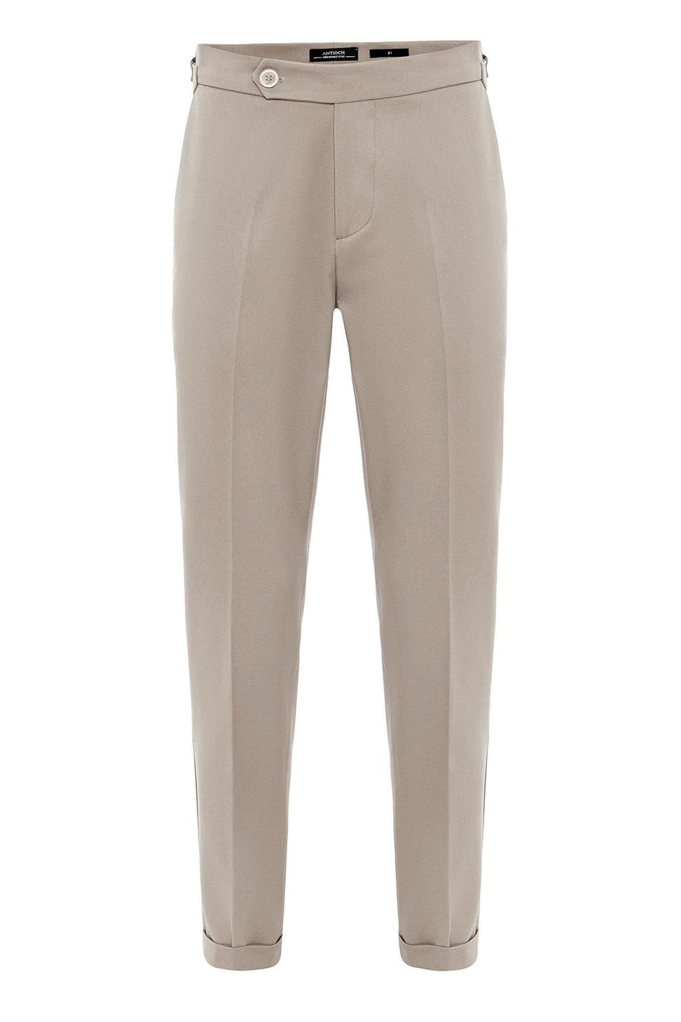 Antioch Açık Bej Yüksek Bel Regular Fit Erkek Pantolon