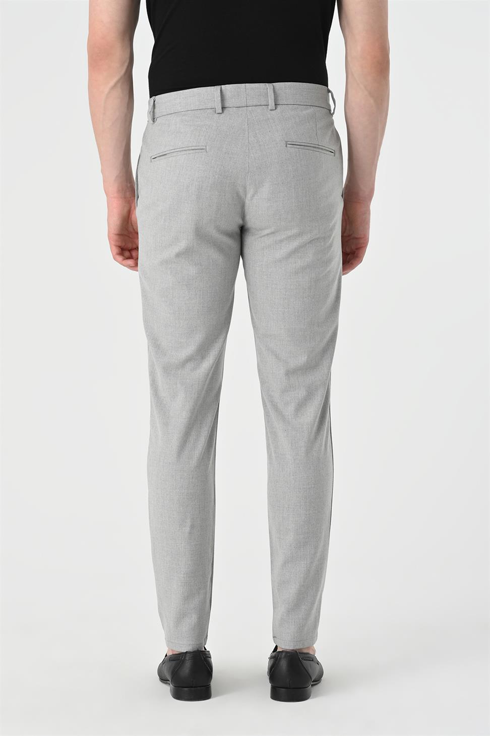 Antioch Açık Gri Erkek Aksesuar Detaylı Slim Fit Pantolon