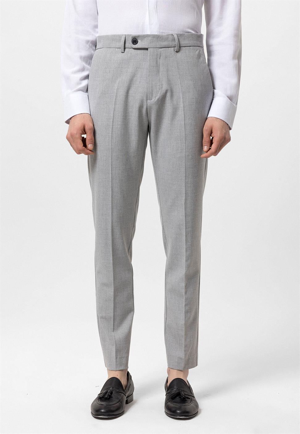 Slim Fit Mens Fabric Trousers