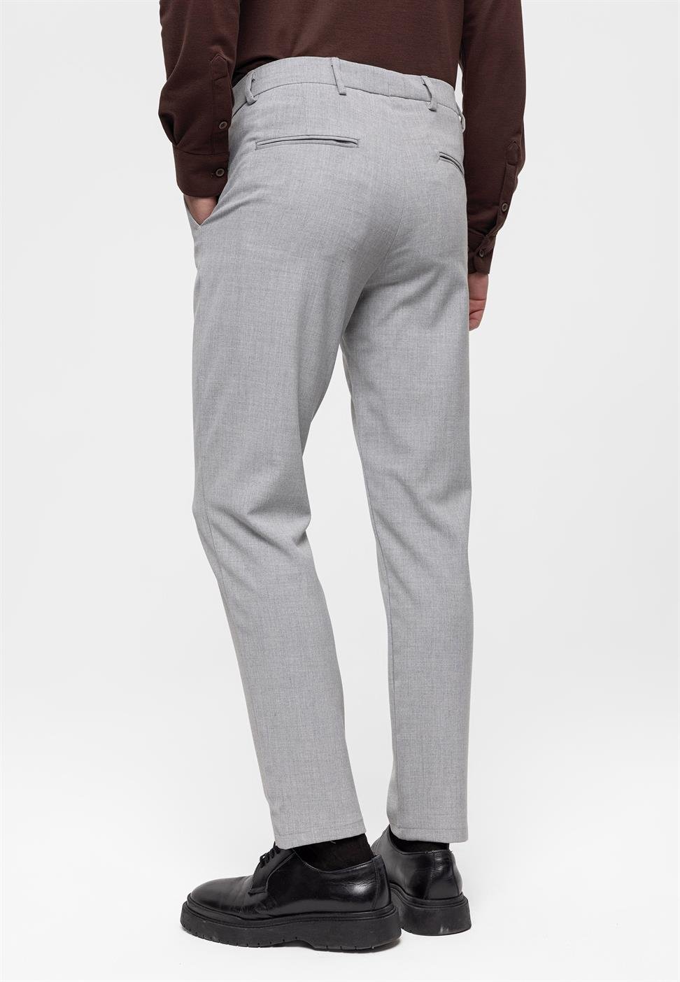 Antioch Açık Gri Erkek Slim Fit Kumaş Pantolon