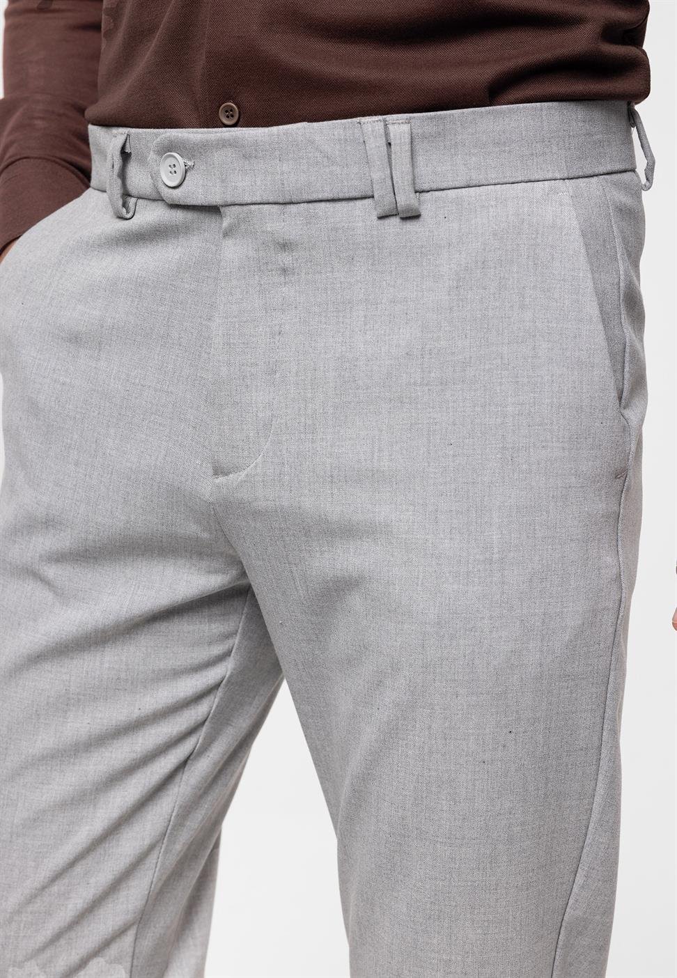 Antioch Açık Gri Erkek Slim Fit Kumaş Pantolon