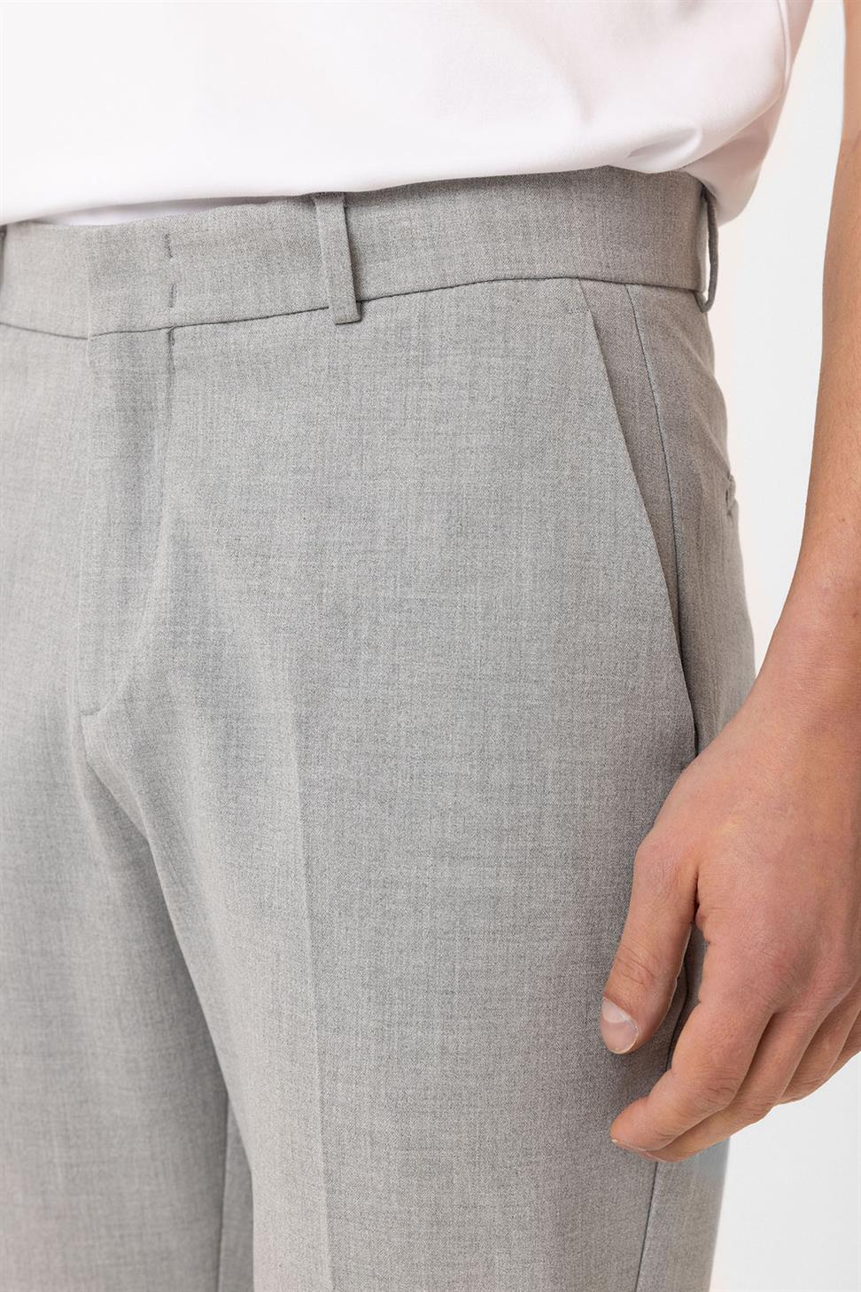 Antioch Açık Gri Slim Fit Comfort Erkek Pantolon