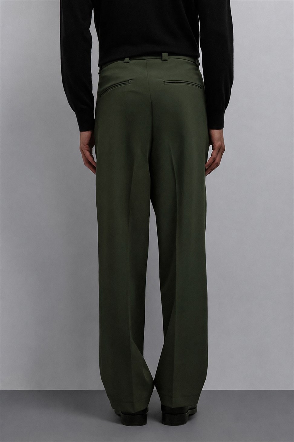 Antioch Açık Haki Relax Fit Baggy Pilili Erkek Pantolon