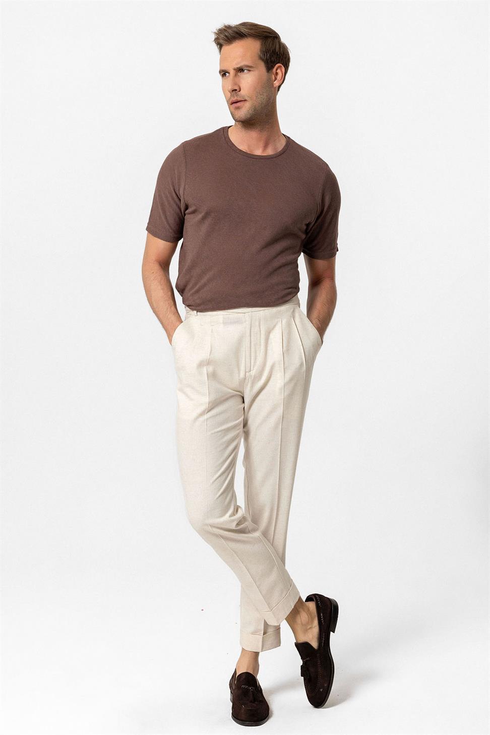 تيشيرت رجالي برقبة كرو أساسية للرجال