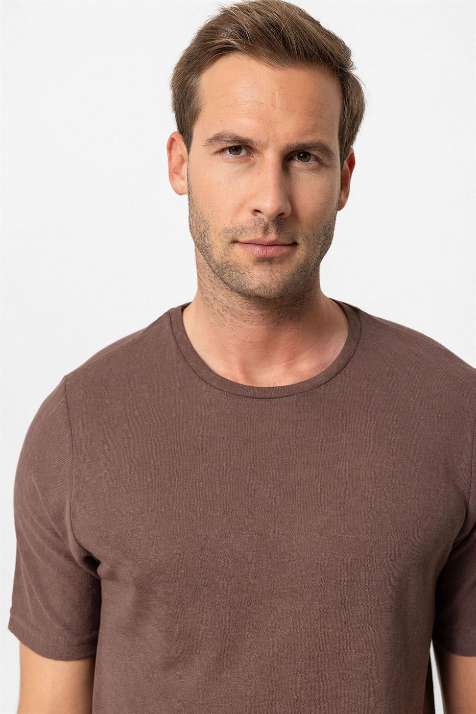 تيشيرت رجالي برقبة كرو أساسية للرجال