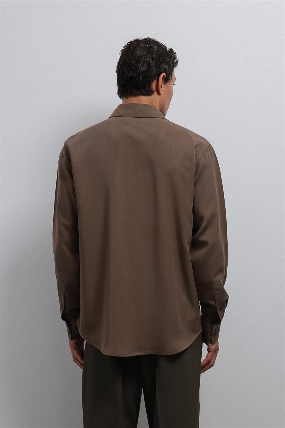 Antioch Açık Kahve Teknik Regular Fit Erkek Gömlek
