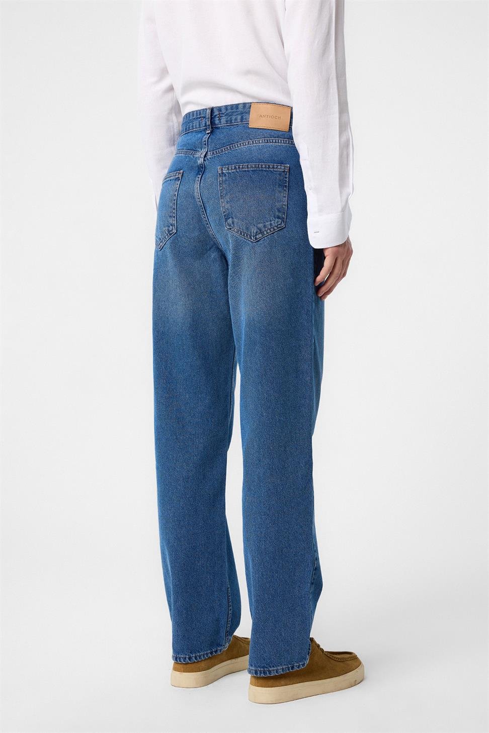 Antioch Açık Mavi Yüksek Bel Relaxed Fit Erkek Kot Pantolon