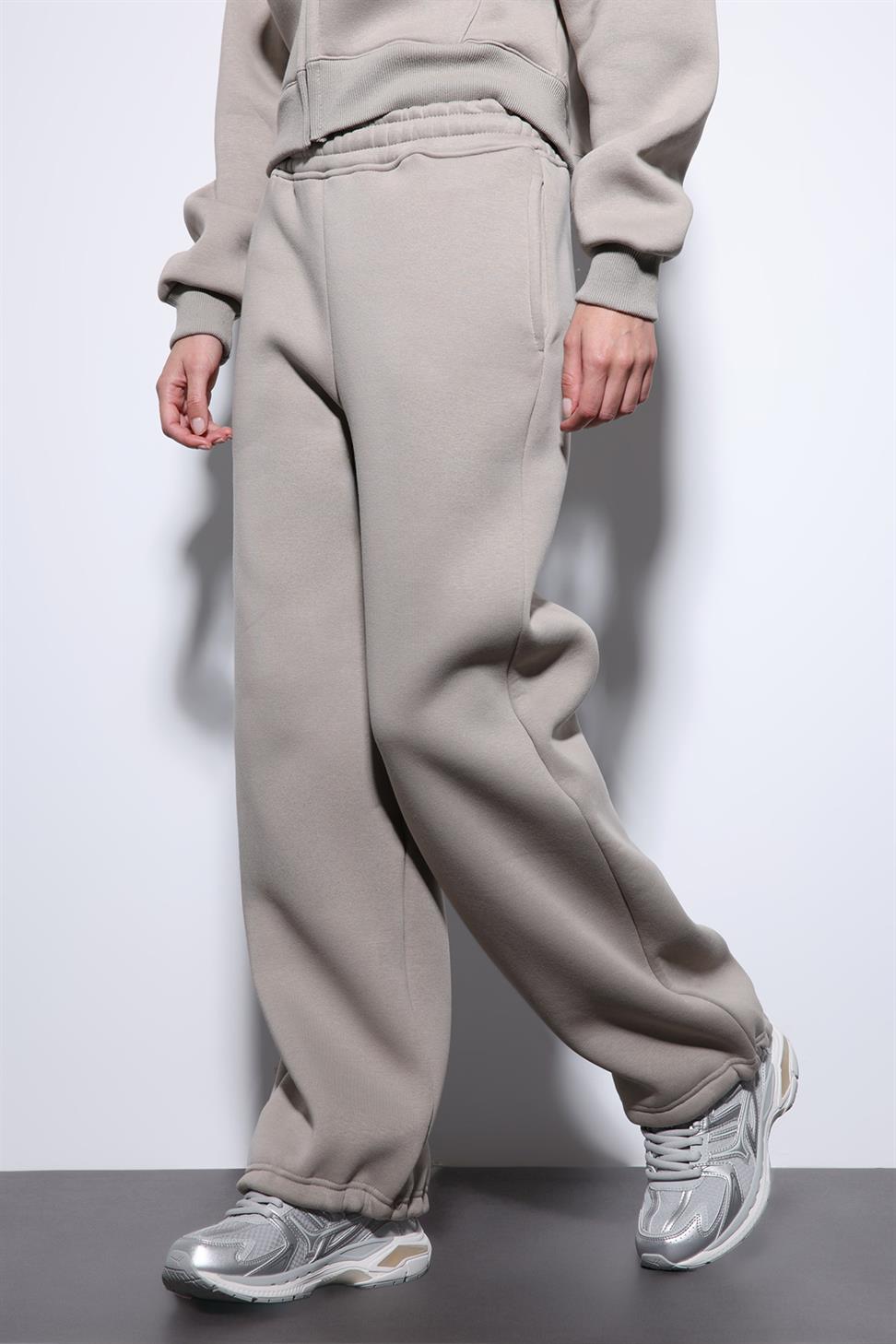 Antioch Açık Vizon Basic Ayarlanabilir Paça Kadın Eşofman Altı